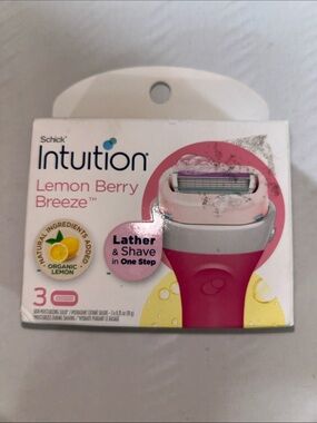 Schick Intuition Lemon Berry Breeze Women's Razor Refill - Pink